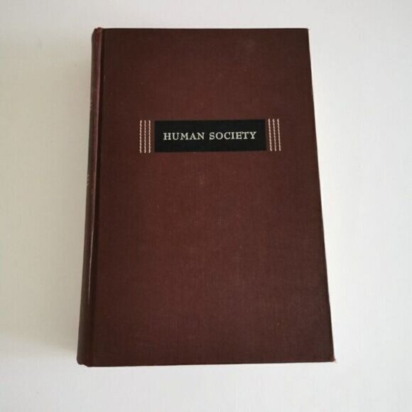 1959 Human Society Textbook by Kingsley Davis HANDWRITING, Anthropology Book Hum - Picture 2 of 9